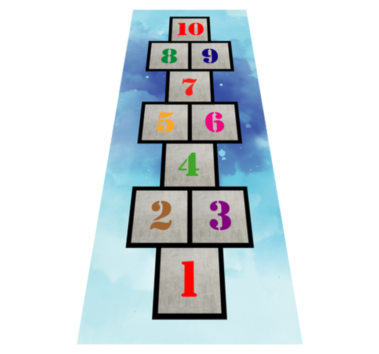 Tapete de vinil do jogo da macaca céu azul - TenStickers