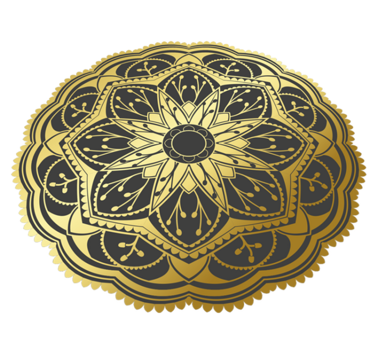 Tapete de vinil com efeito dourado de mandala - TenStickers