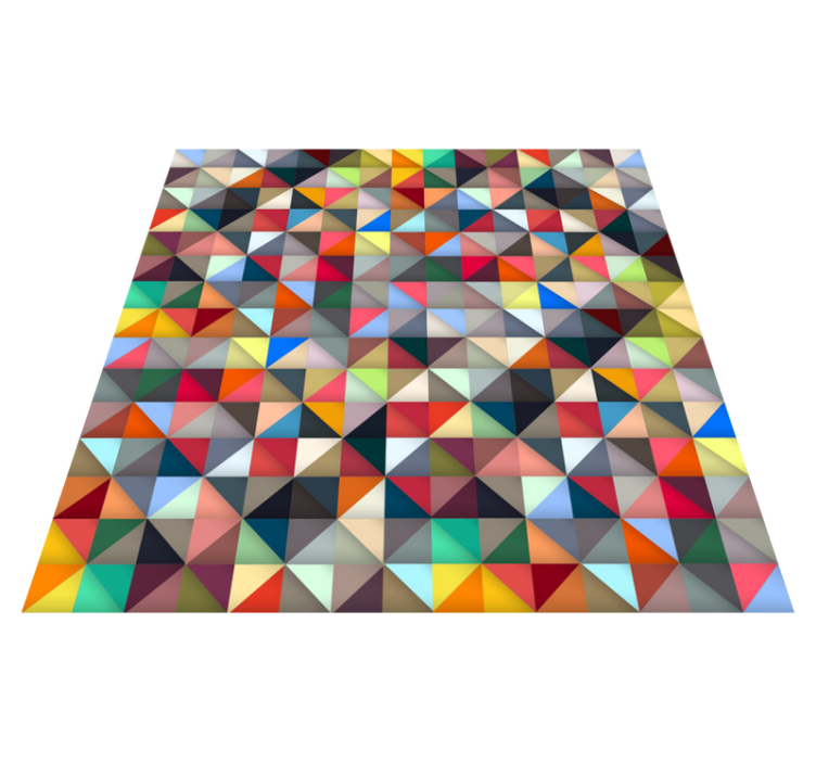 Tapete em vinil de mosaico triangular colorido - TenStickers