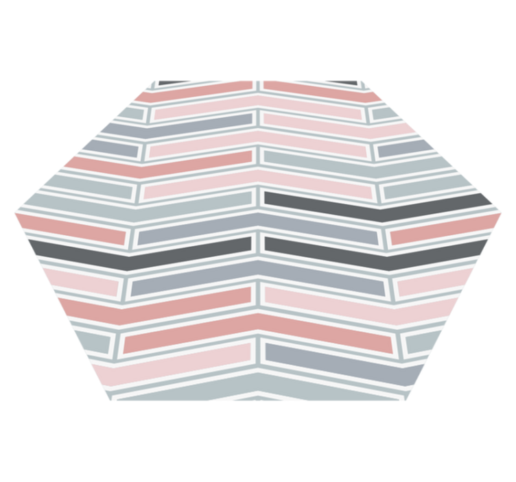 Incrível tapete de vinil estilo nórdico hexagonal - TenStickers