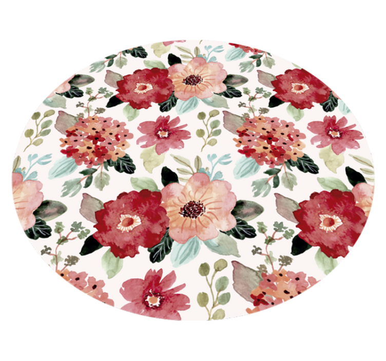 Tapete de vinil estilo vintage com flores - TenStickers