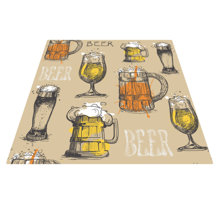 Tapete de vinil vintage - copos de cerveja - TenStickers