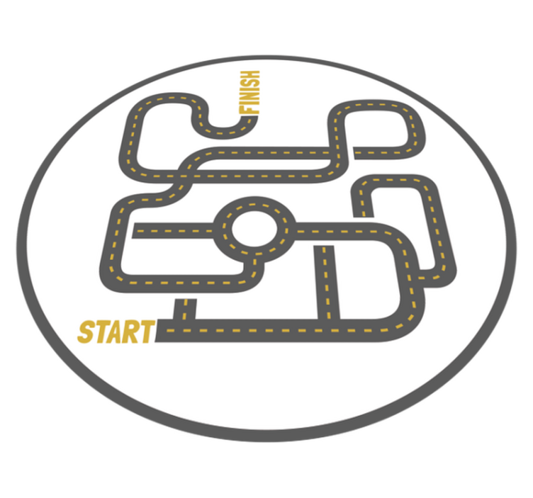 Espetacular tapete de vinil redondo infantil da cidade - TenStickers