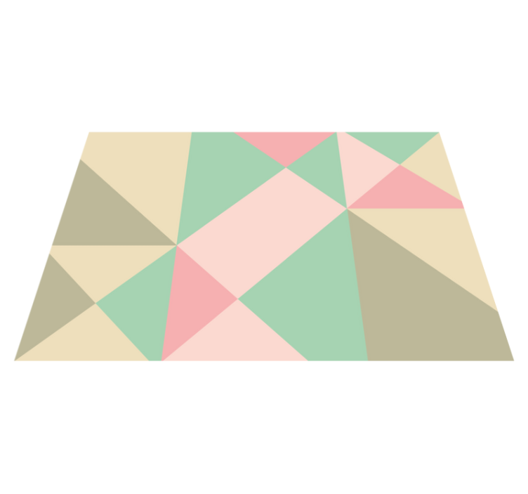 Maravilhoso tapete de vinil geométrico cores pastel - TenStickers