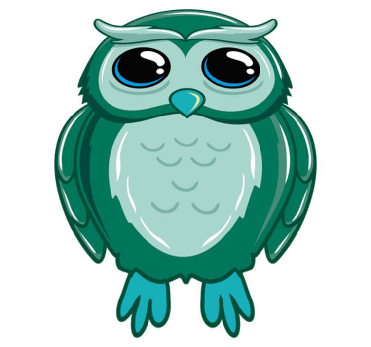 Tapete de vinil infantil Coruja fofa - TenStickers