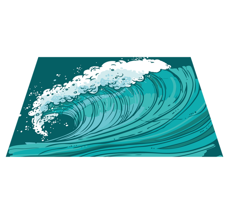 Tapete vinílico natureza movimento das ondas marinhas - TenStickers