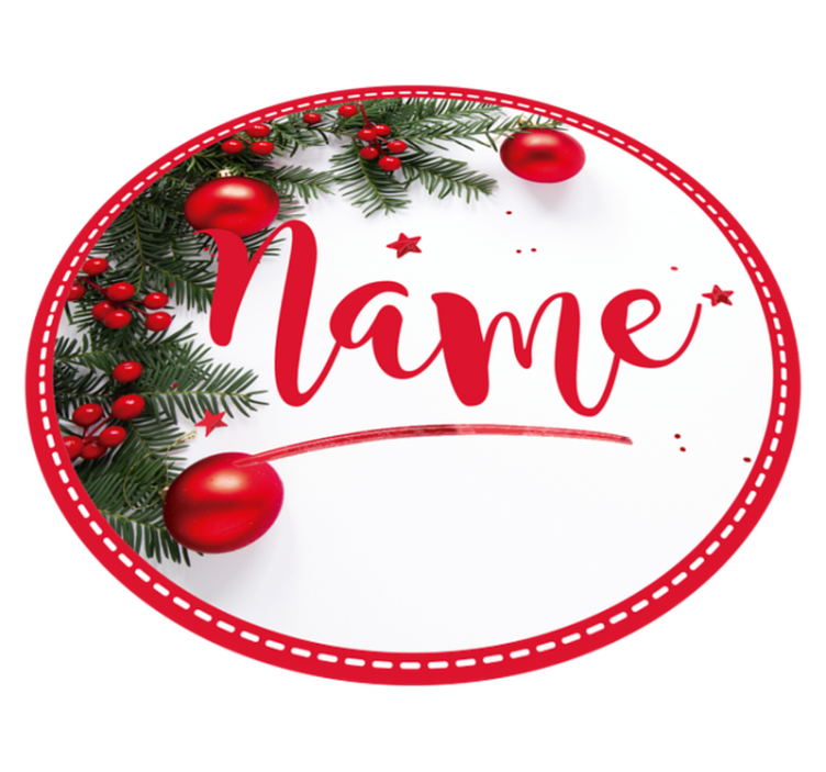 Nome personalizado feliz natal - TenStickers