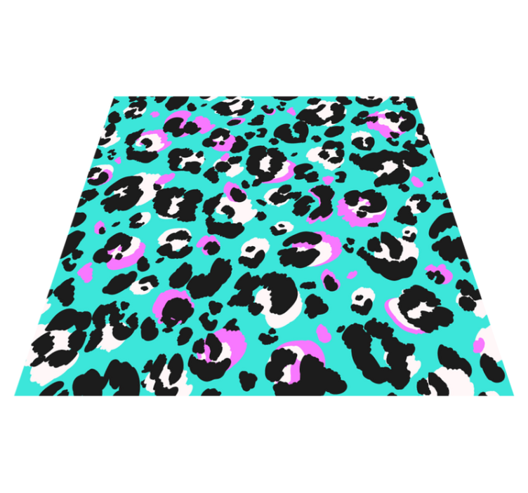 Tapete neon estampado de leopardo com estampa animal - TenStickers