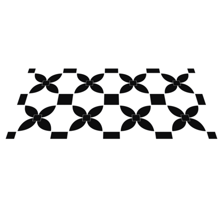 Tapete de vinil de rua impresso preto, telhas pretas - TenStickers