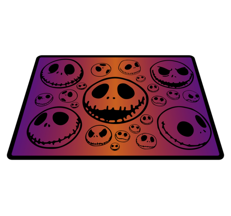Tapete vinílico halloween padrão de crânios assustadores - TenStickers