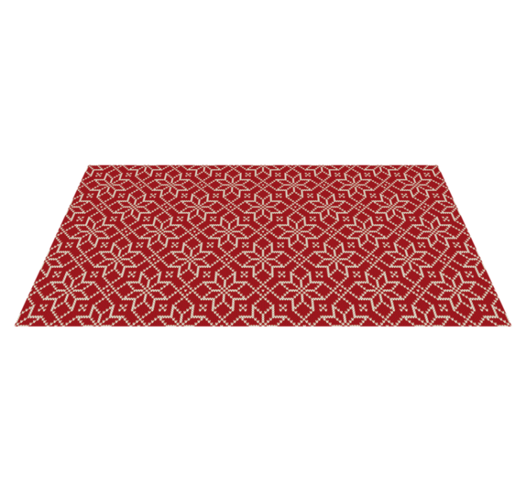 Tapete vinílico para bebés padrão ornamental vermelho - TenStickers