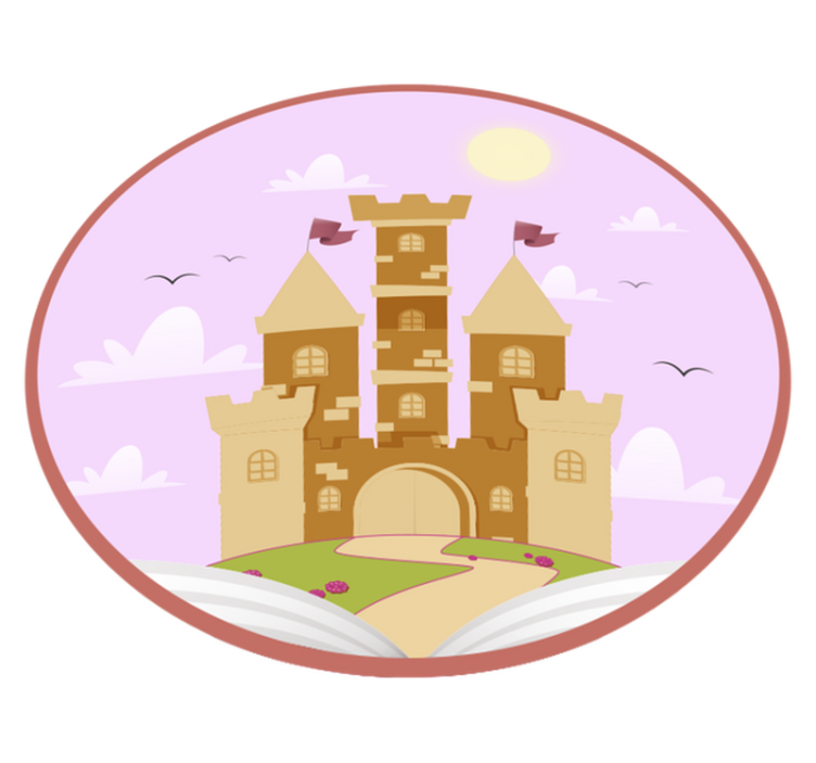 Tapete de vinil conto castelo infantil - TenStickers