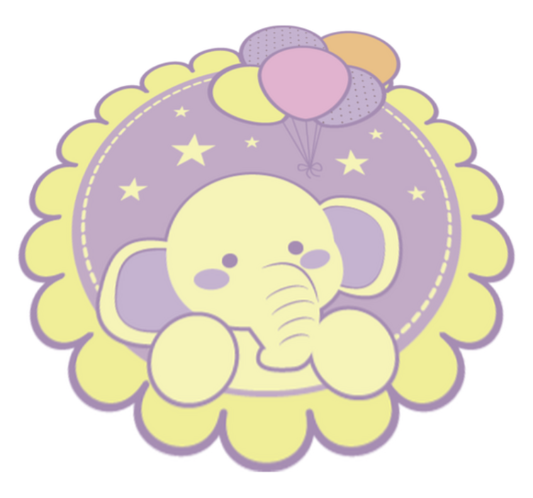 Elefante com balões tapete de brincar para bebês - TenStickers