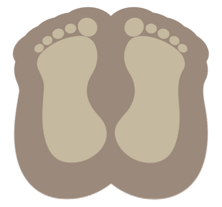 Tapete de vinil casa de banhopegadas tapete moderno - TenStickers