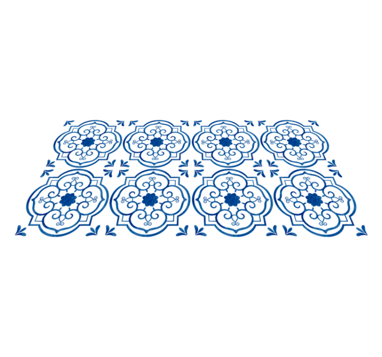 Carpete azulejo azul do banheiro - TenStickers