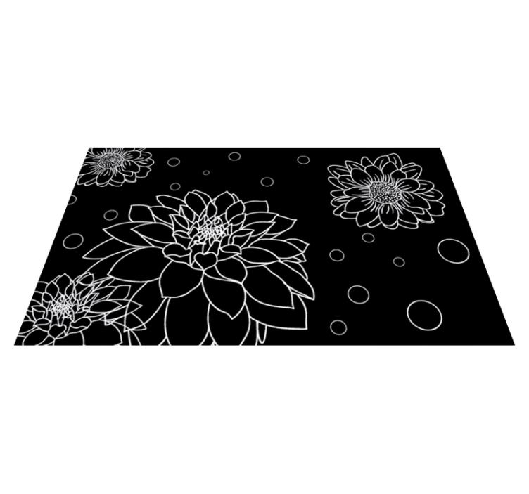 Tapete floral de flores abstratas - TenStickers