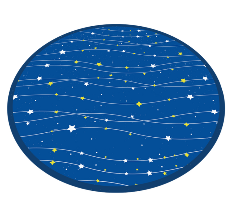 Estrelas em fundo azul para crianças tapete estrela - TenStickers