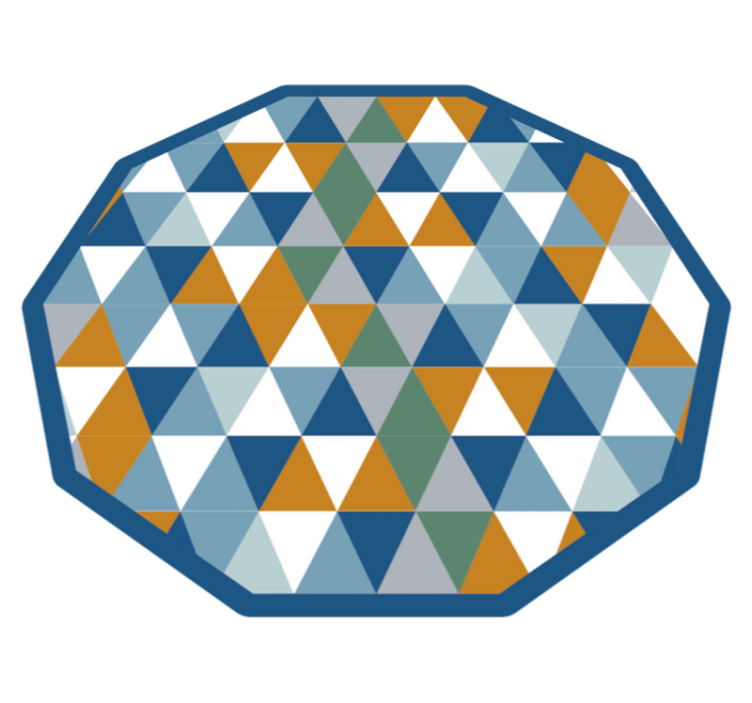 Tapete de pvc triângulos multicoloridos tapetes de vinil - TenStickers