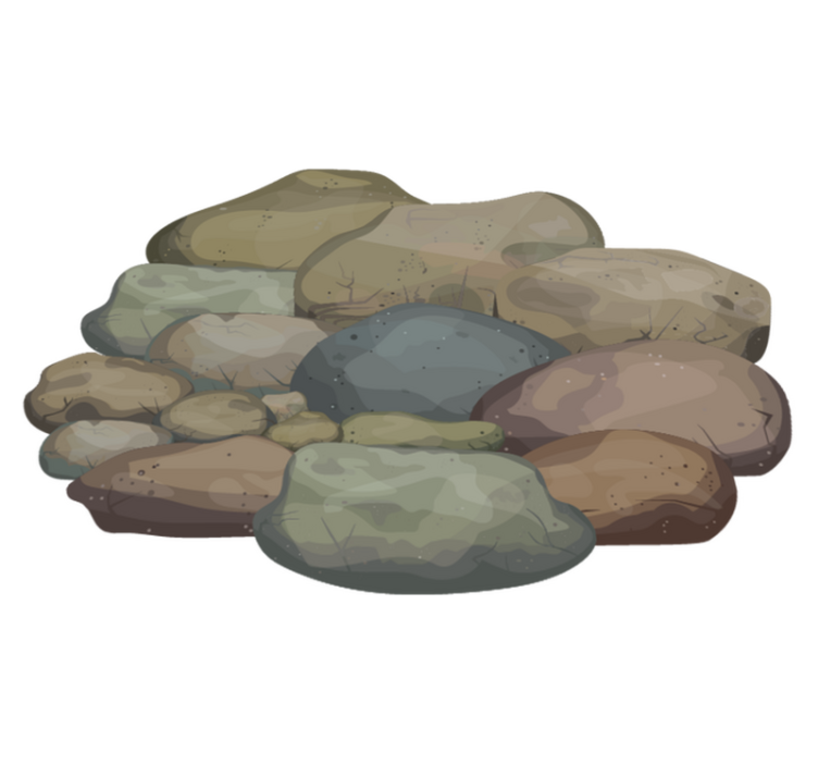 Tapete vinílico de pedras ilustração de seixo - TenStickers