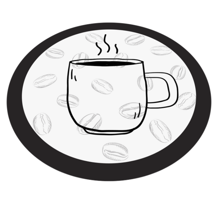 Cuo de café em azulejos de cozinha de fundo branco - TenStickers