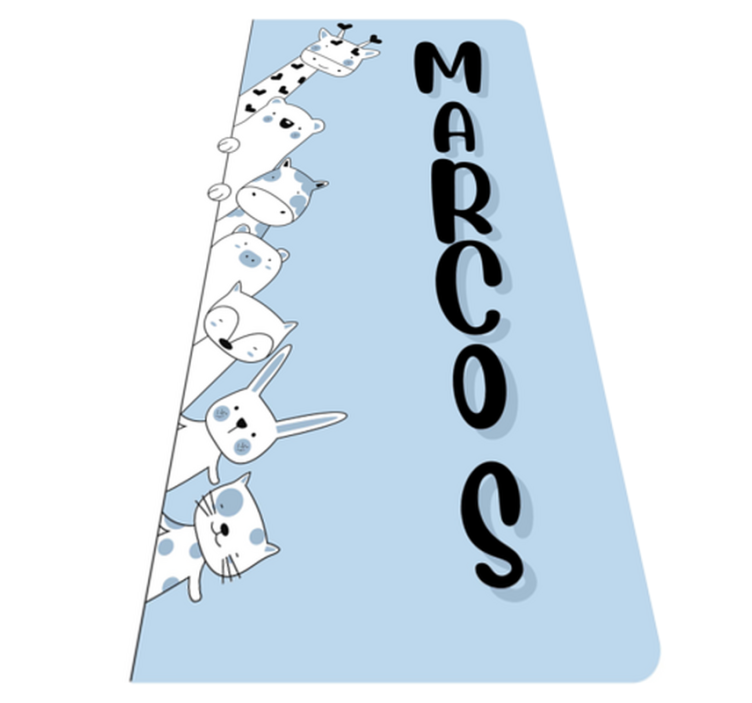 Tapete de vinil infantil personalizado com animais - TenStickers