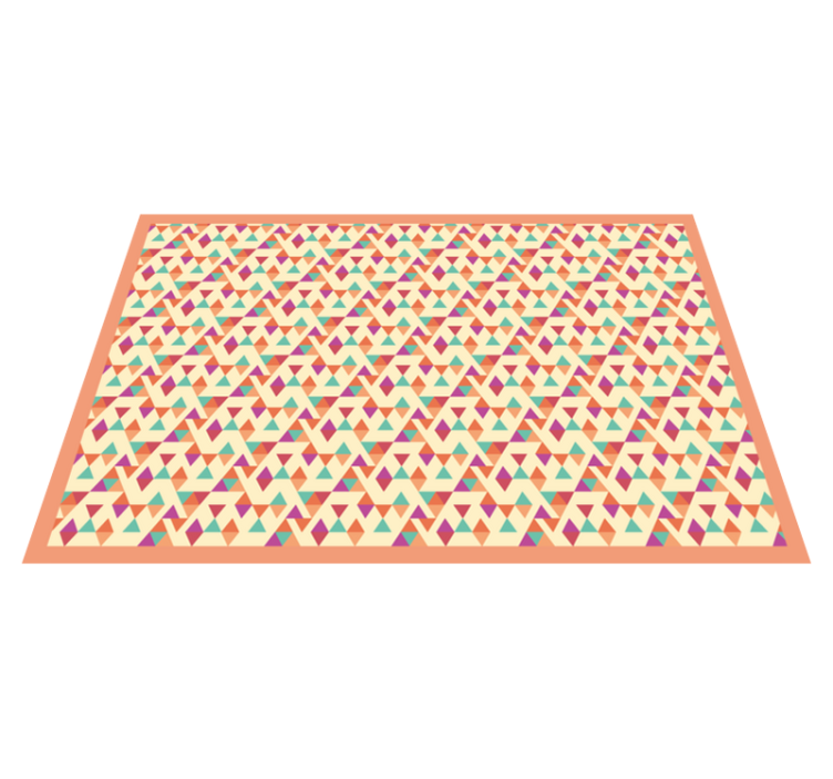 Triângulos coloridos tapetes geométricos de vinil - TenStickers