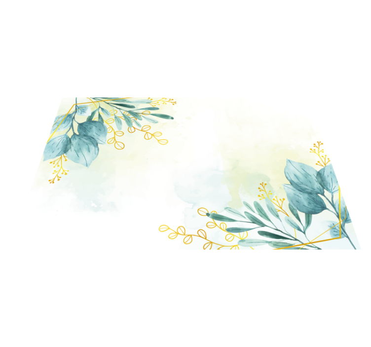 Tapete floral da sala tapete floral - TenStickers