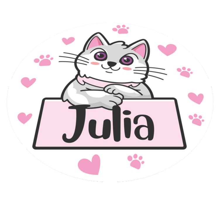 Tapete infantil de vinil com gato - TenStickers