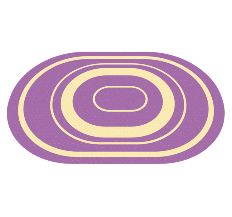Tapete de vinil mínimo oval roxo - TenStickers