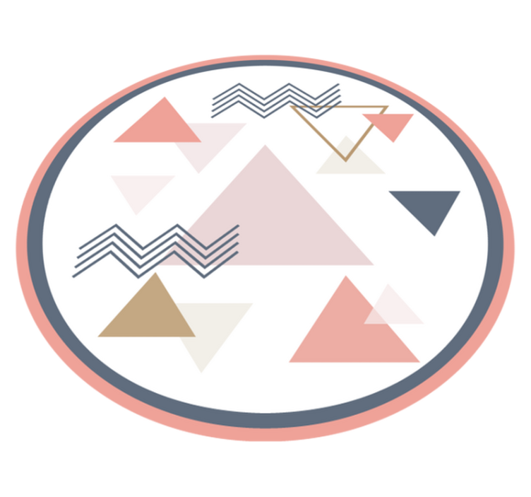 Triângulos rosa tapetes geométricos - TenStickers