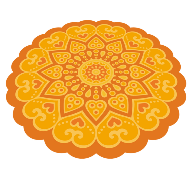 Tapete laranja mandala vinil - TenStickers