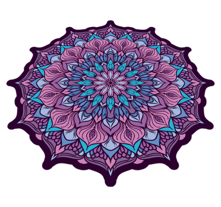 Tapete de vinil com padrão de mandala boho - TenStickers