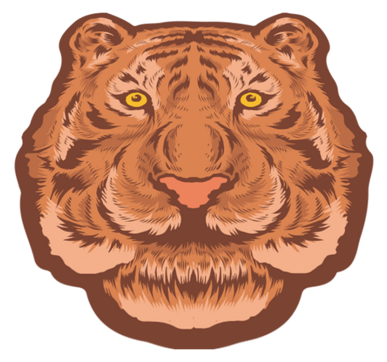 Tapete de vinil animal com emblema de tigre - TenStickers