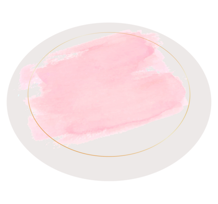 Tapete vinílico redondo botânico abstrato - TenStickers