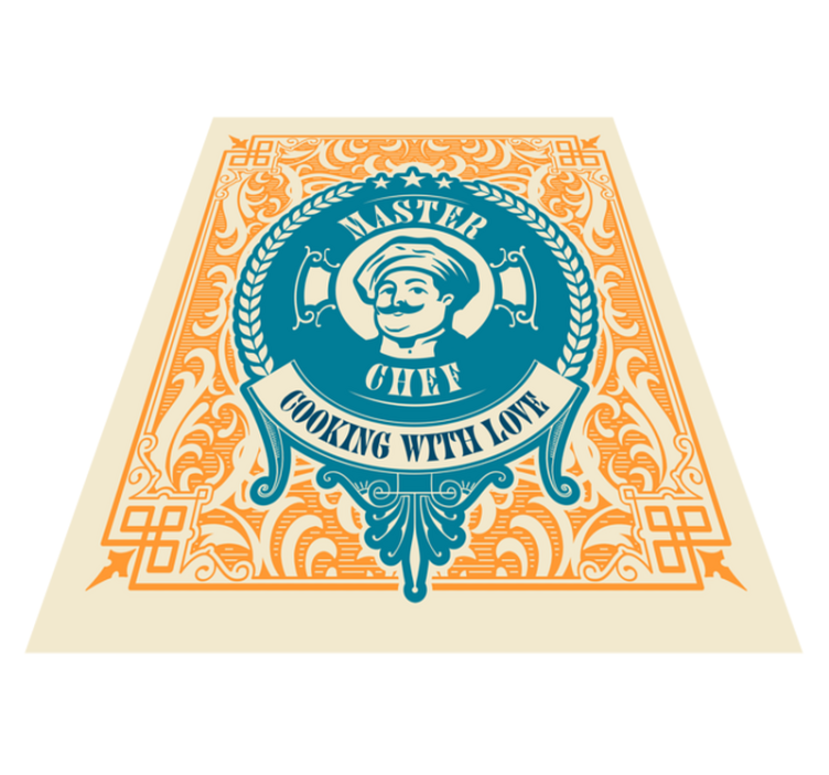 Tapete vinílico frases e textos mestre chef amor - TenStickers