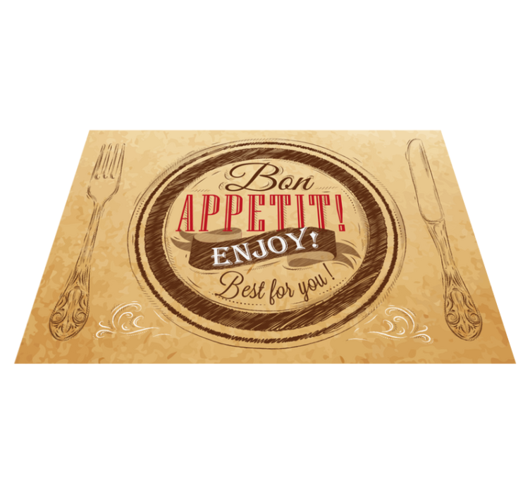 Bom apetite e pratos, ladrilhos de cozinha - TenStickers