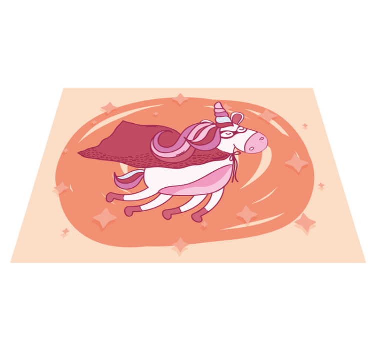 Tapete vinílico para bebés unicórnio super-herói - TenStickers