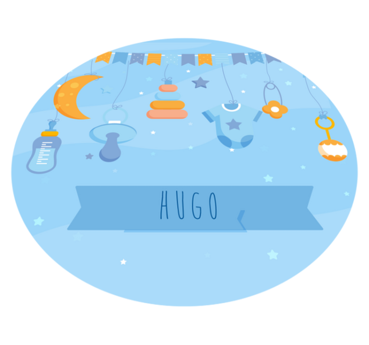 Tapete personalizado bebê menino nascido - TenStickers