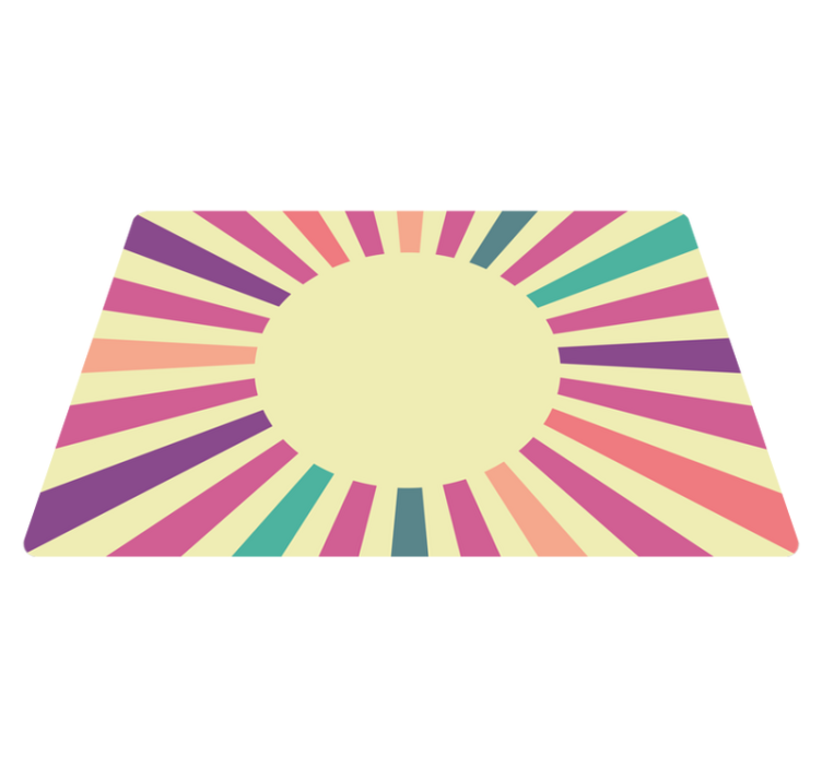 Tapete de vinil vintage geométrico solar dos anos 70 - TenStickers