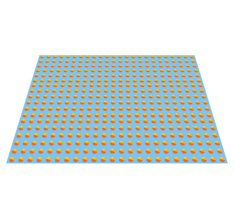 Tapetes de vinil geométrico com motivos solares dos anos 70 - TenStickers