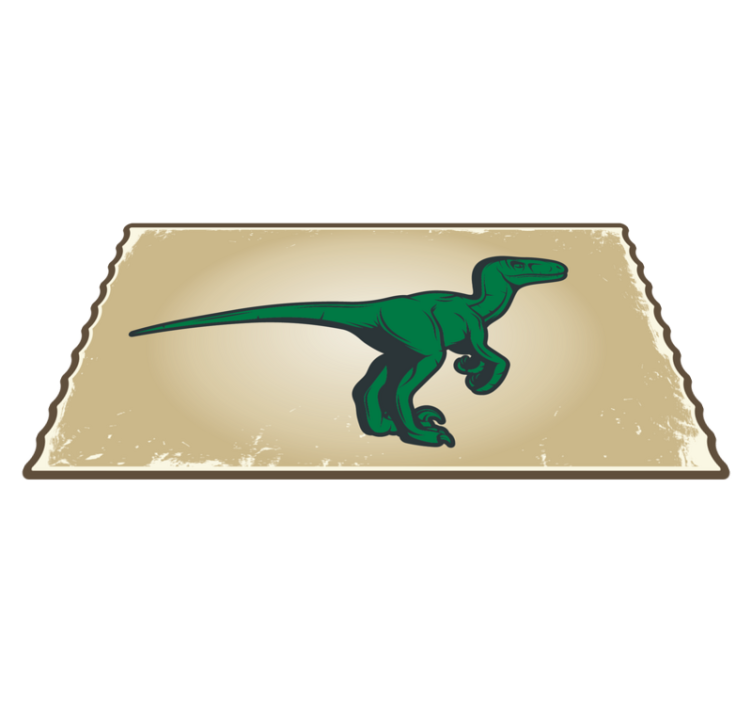 Cartoon raptor mascote animal dinossauro tapete - TenStickers