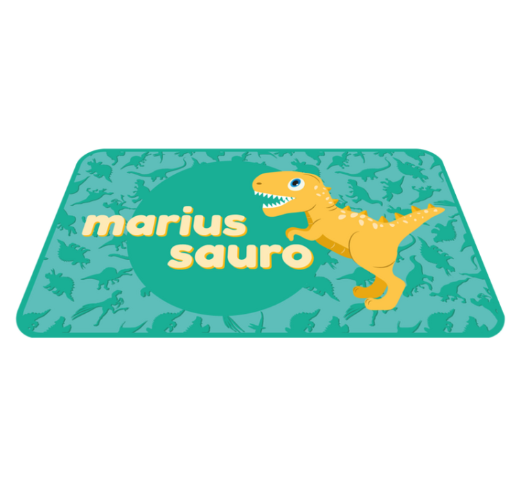 Tapete vinílico infantis dinossauro personalizado - TenStickers