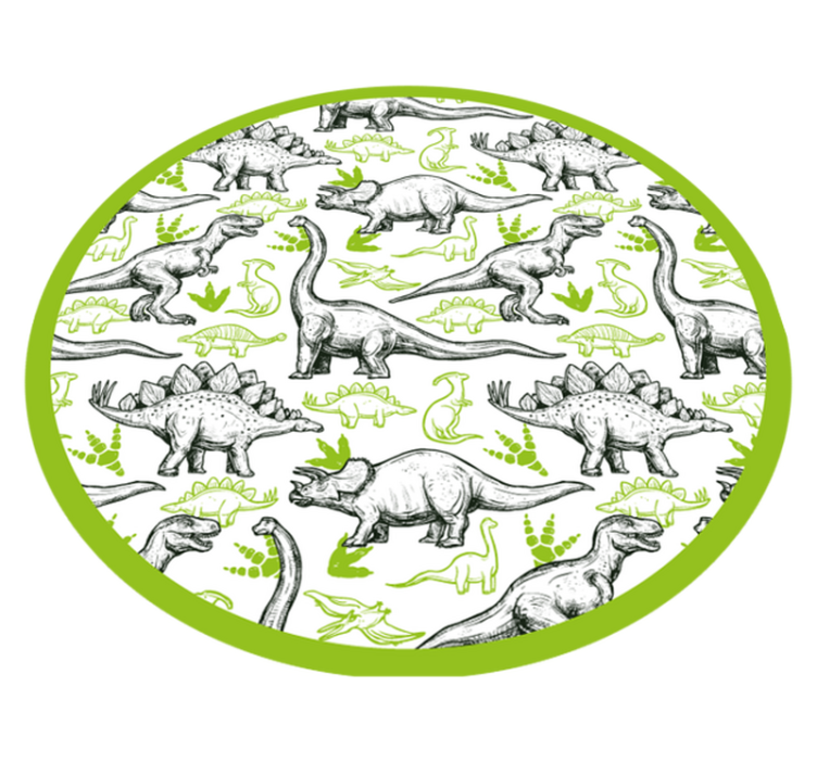 Tapete de animal com estampa de dinossauro de duas cores - TenStickers