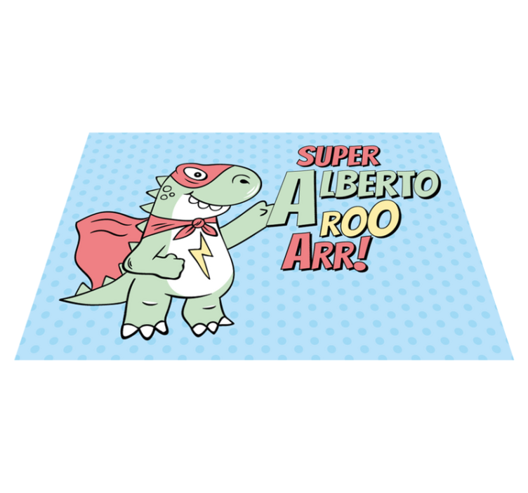 Tapete vinílico criança dinossauro super-herói - TenStickers