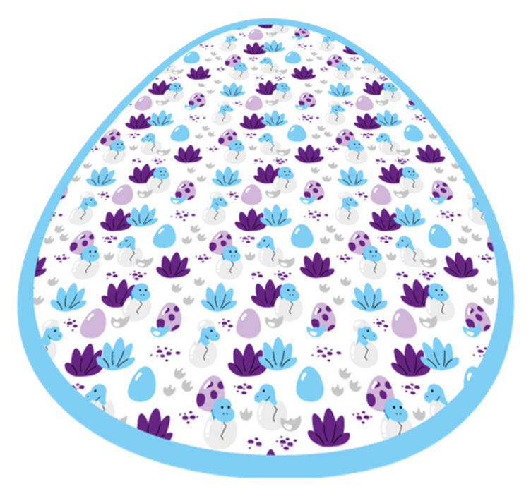 Bebês dinossauros eclodindo de ovos de tapete de animais - TenStickers