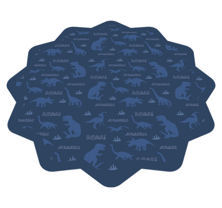 Tapete de animal fundo azul de dinossauro - TenStickers