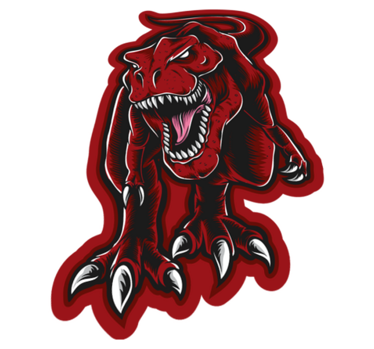 Tapete de animal com rosto de t-rex assustador - TenStickers