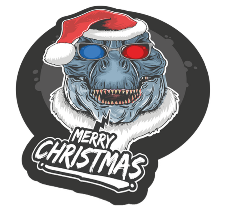 Tapete de vinil de dinossauro de natal - TenStickers