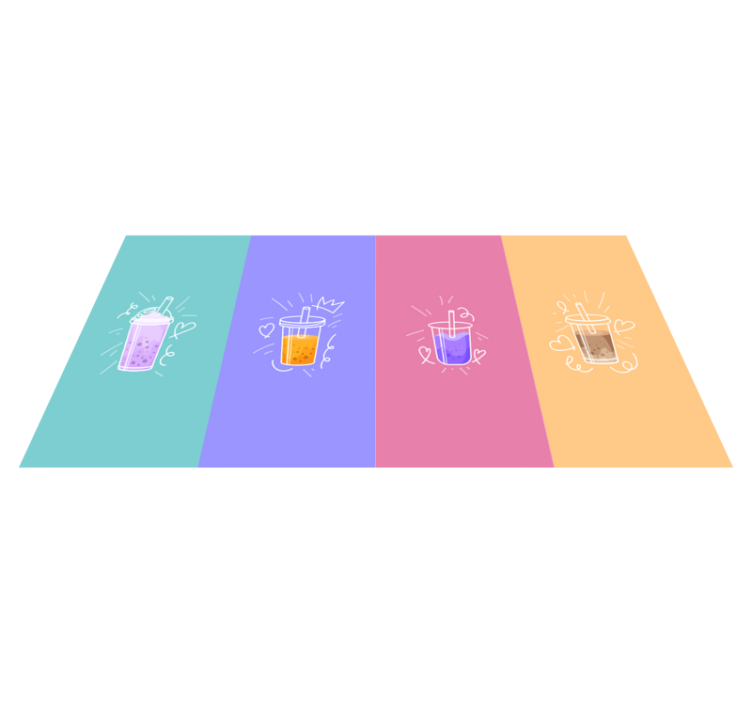 Tapete vinílico frases e textos quadrados de bebidas - TenStickers