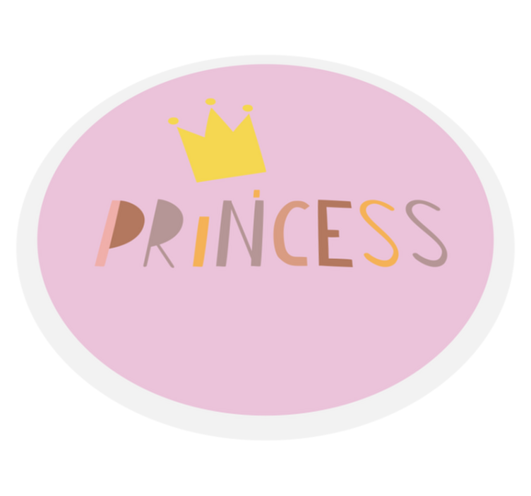 Tapete vinílico para bebés coroa circular de princesa - TenStickers